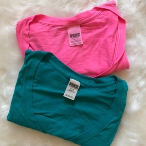 SET OF 2 VS PINK V-Necks